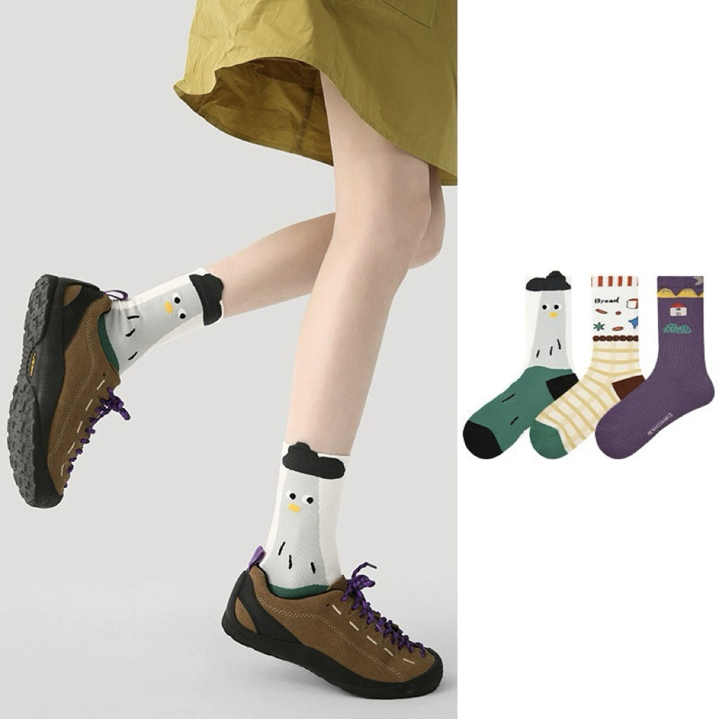 3-Pack Cartoon Socks