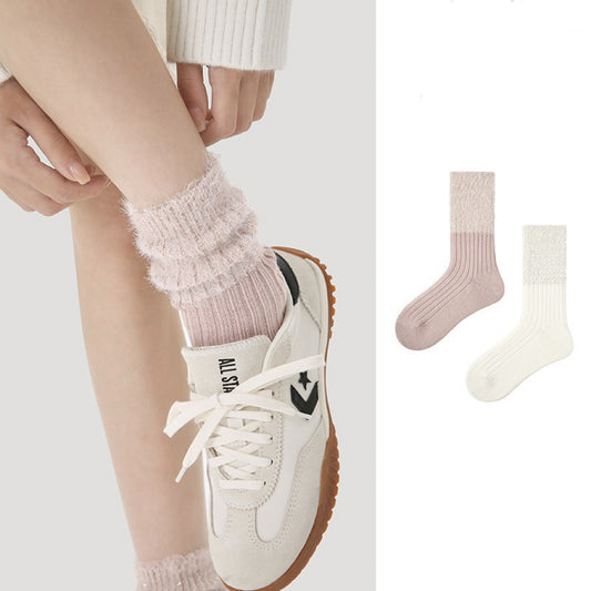 2-Pack Soft Mink-like velvet Socks