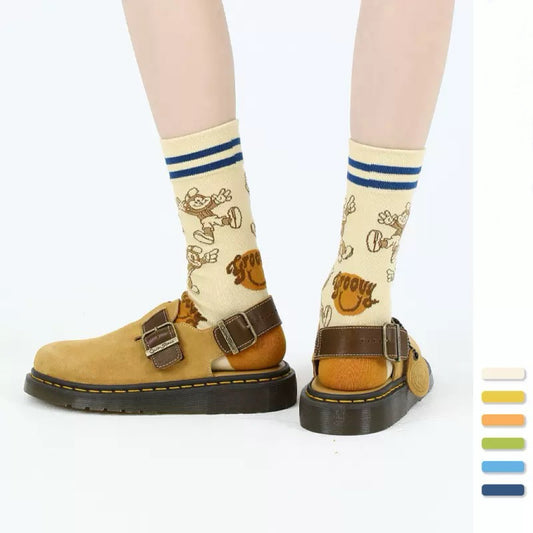 3-Pack-cartoon character mid-calf socks