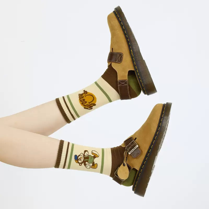 3-Pack-cartoon character mid-calf socks