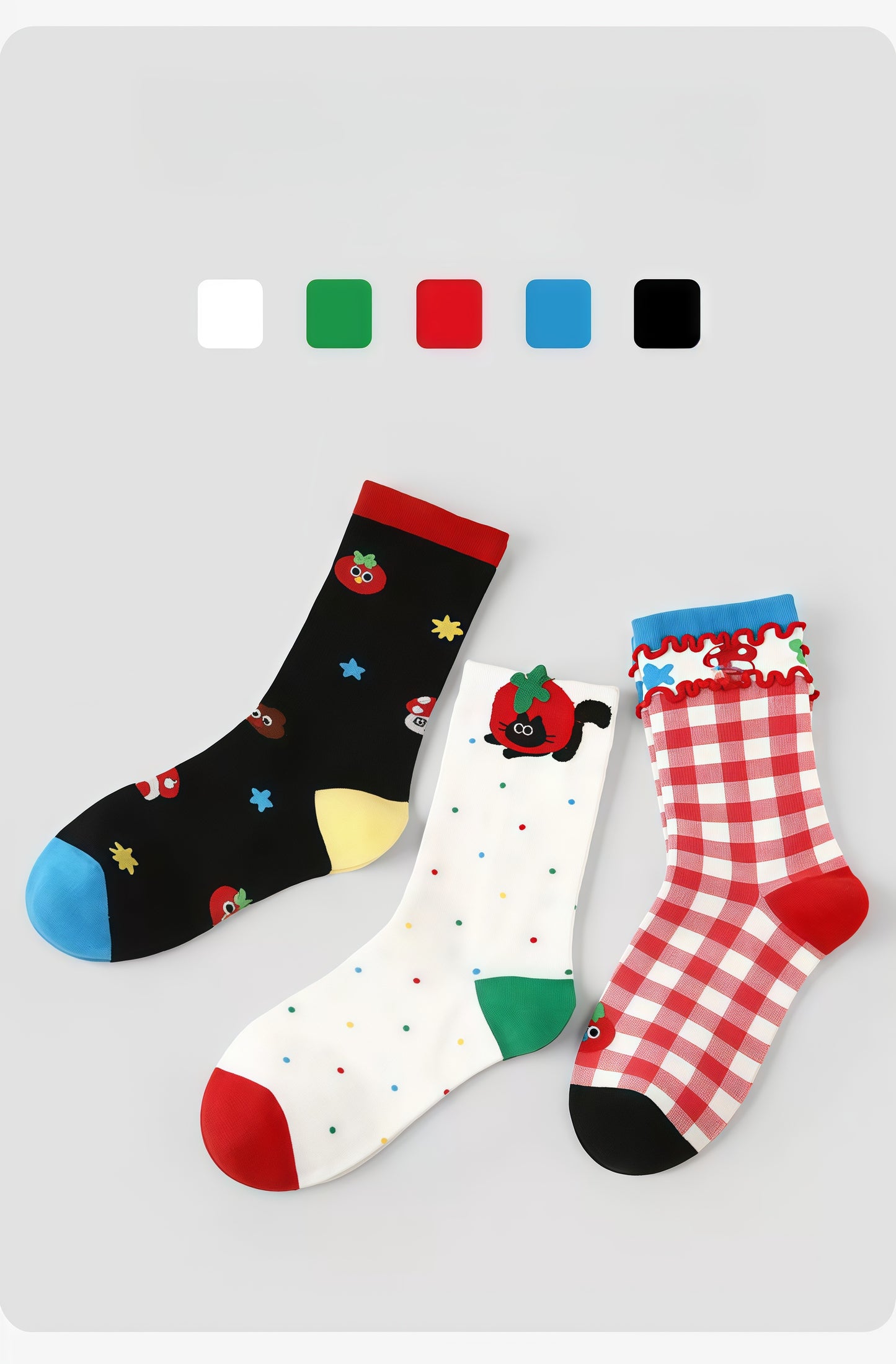 3-Pack Sweet Cat Socks