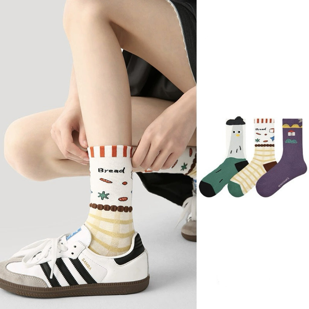 3-Pack Cartoon Socks