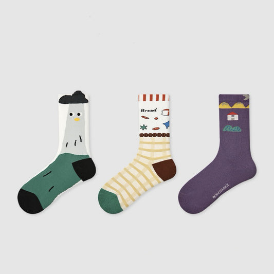 3-Pack Cartoon Socks