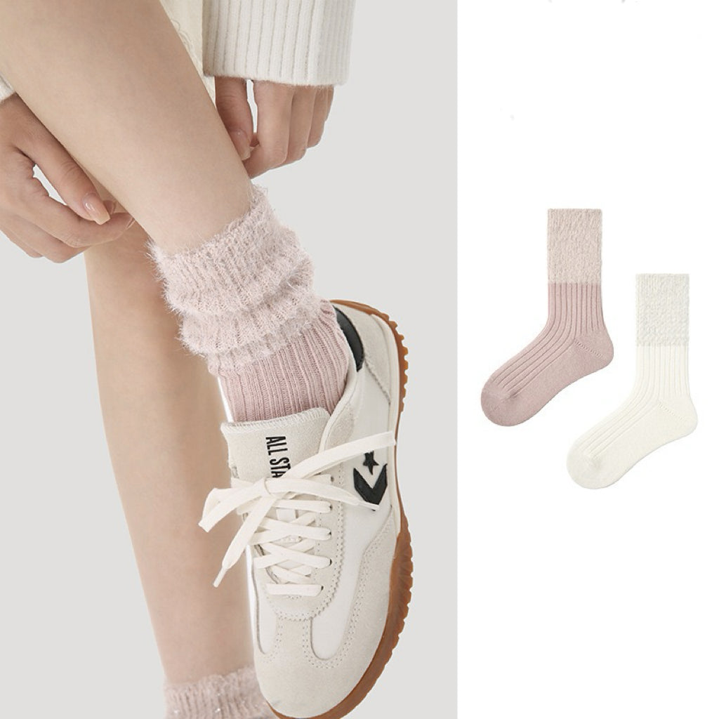 2-Pack Soft Mink-like velvet Socks