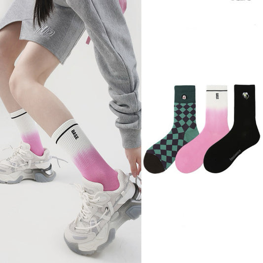 3-Pack Artistic Illustration Socks