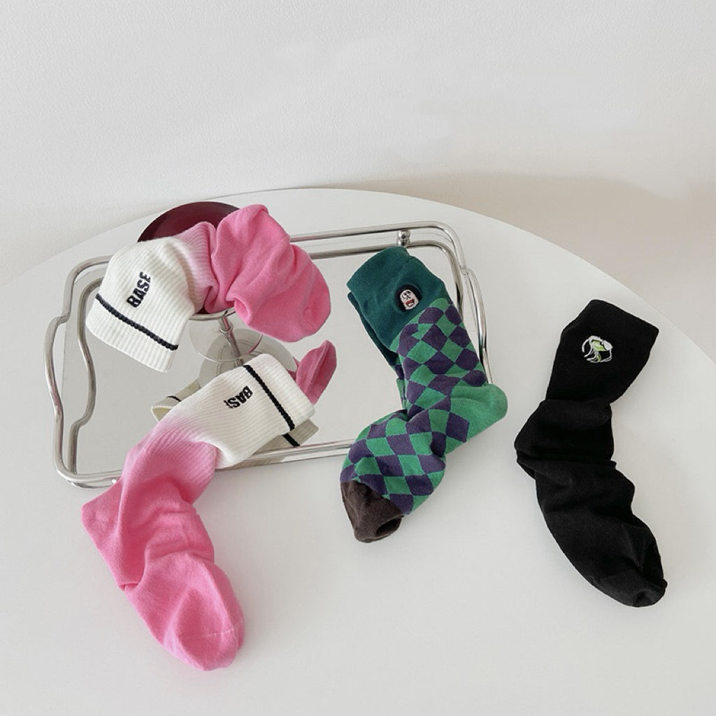 3-Pack Artistic Illustration Socks