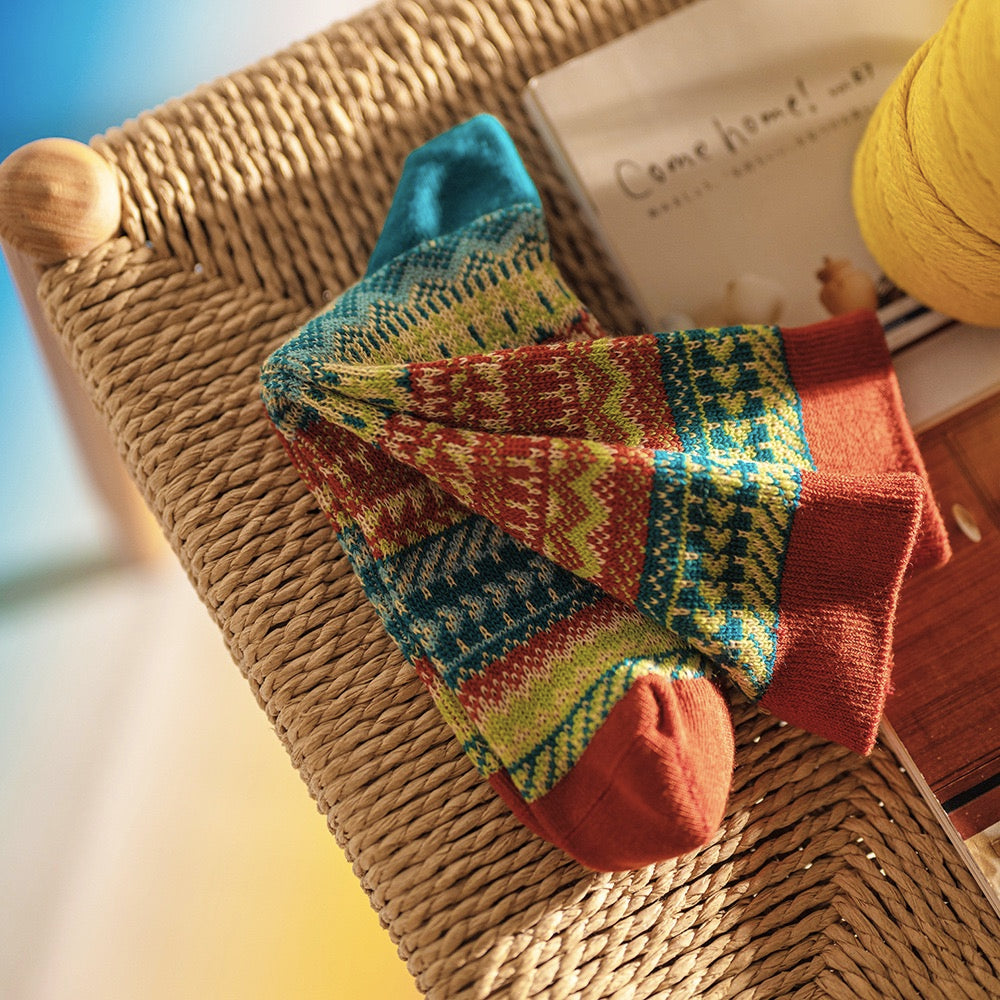 2-Pack Color-blocking stripes Socks