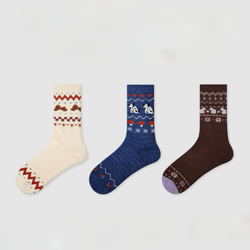 3-Pack Christmas Holiday Socks