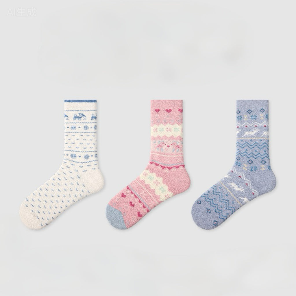 3-Pack Christmas Holiday Socks