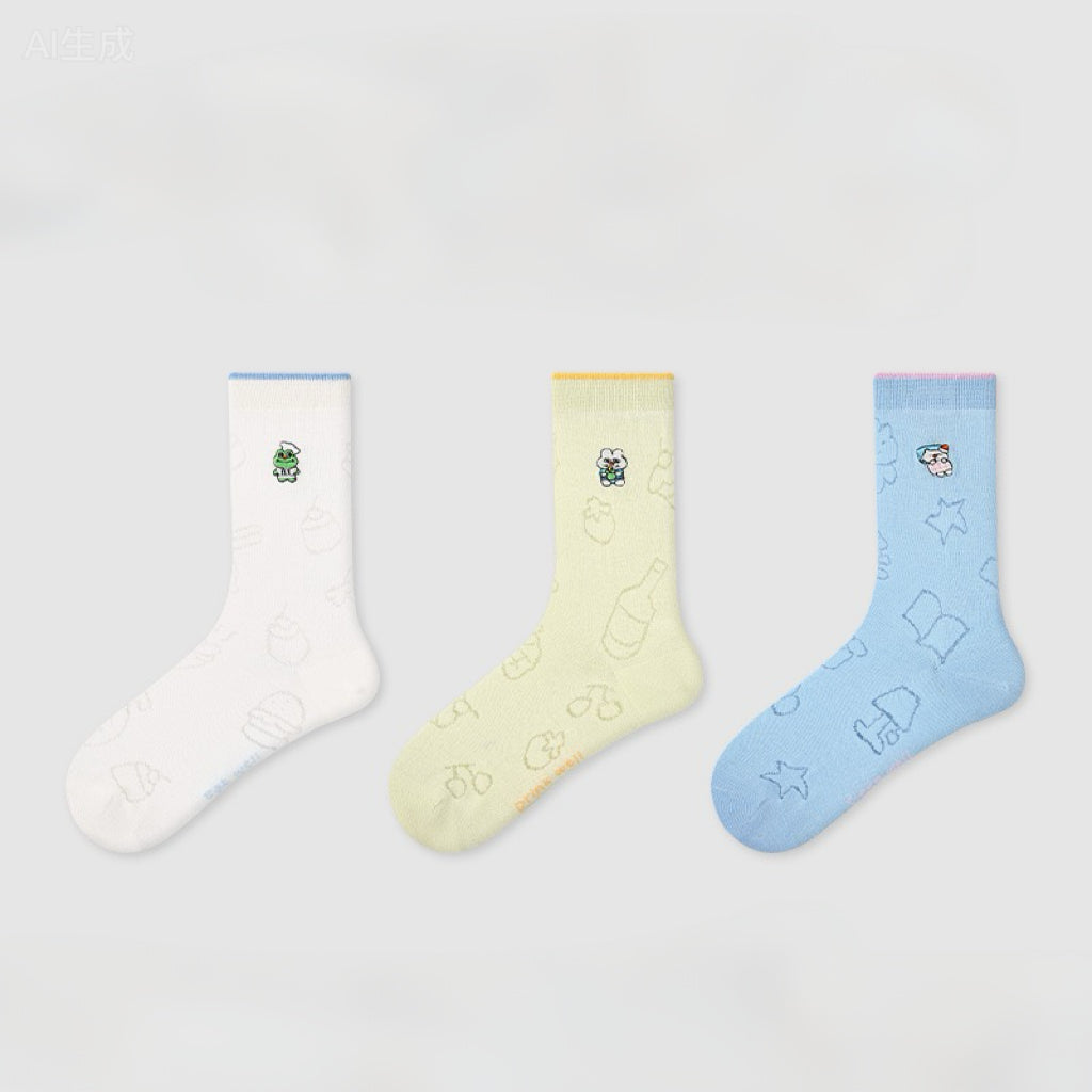 3-Pack Animal-Print Cute Socks