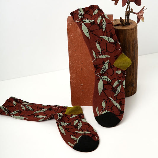 1-Pack Retro Relief Patterned Socks