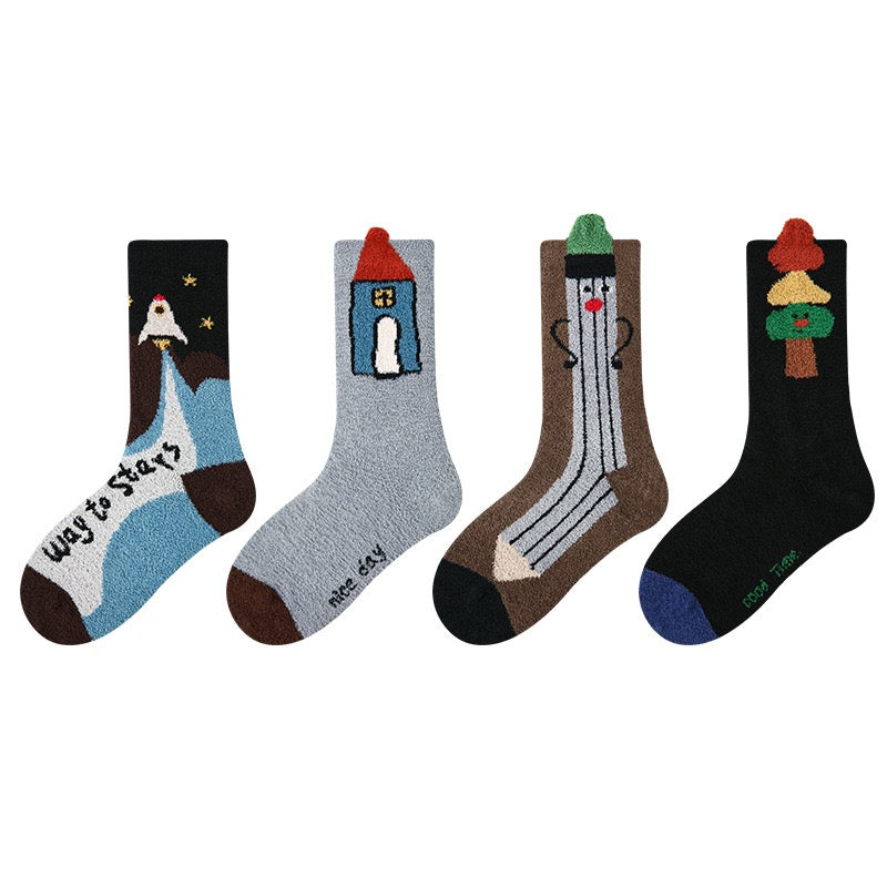 4-Pack Thickened Children's Socks