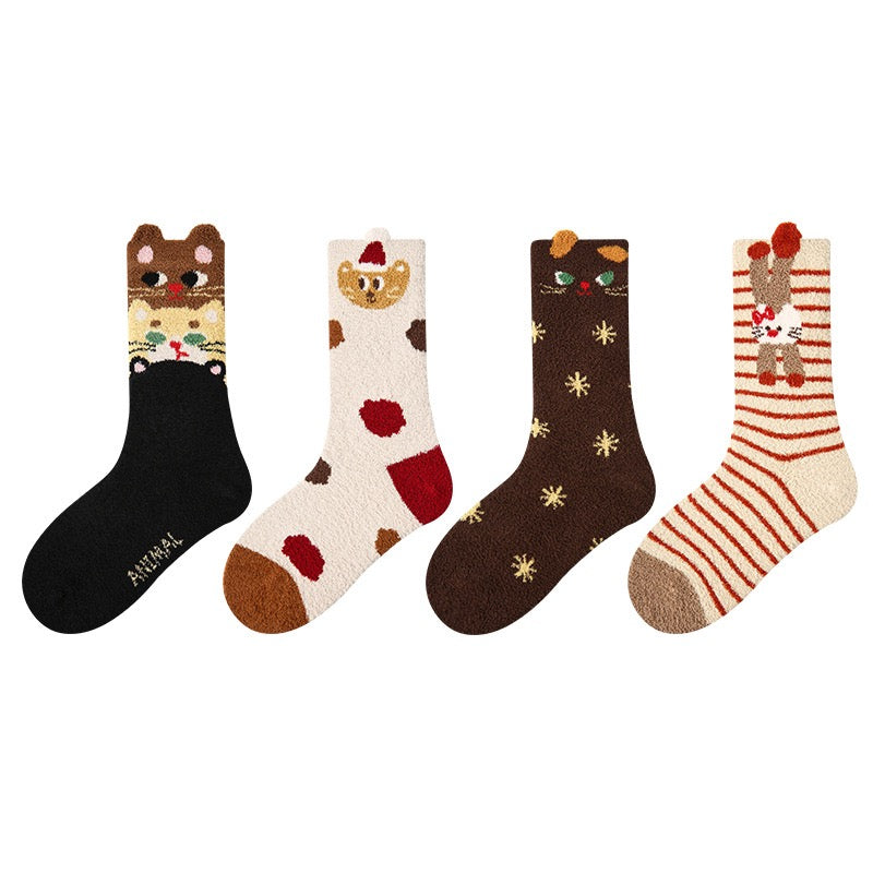 4-Pack Thickened Children's Socks