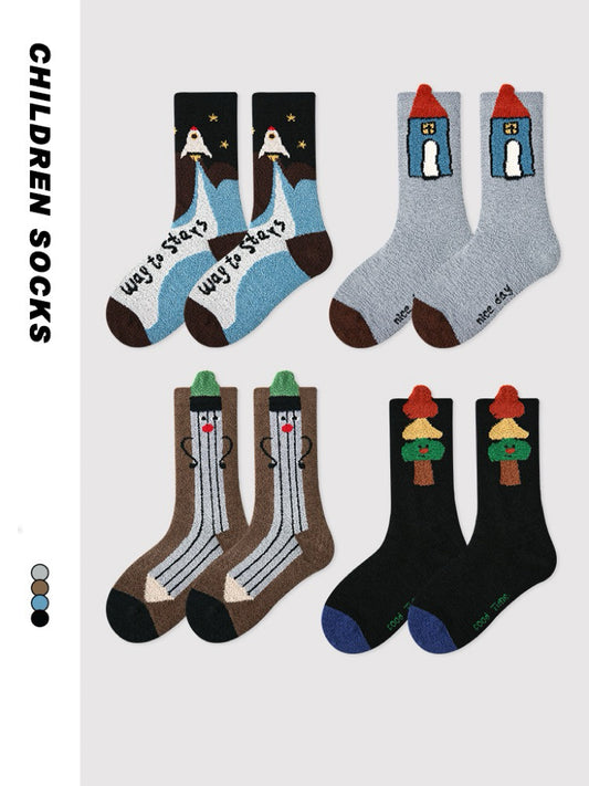 4-Pack Thickened Children's Socks